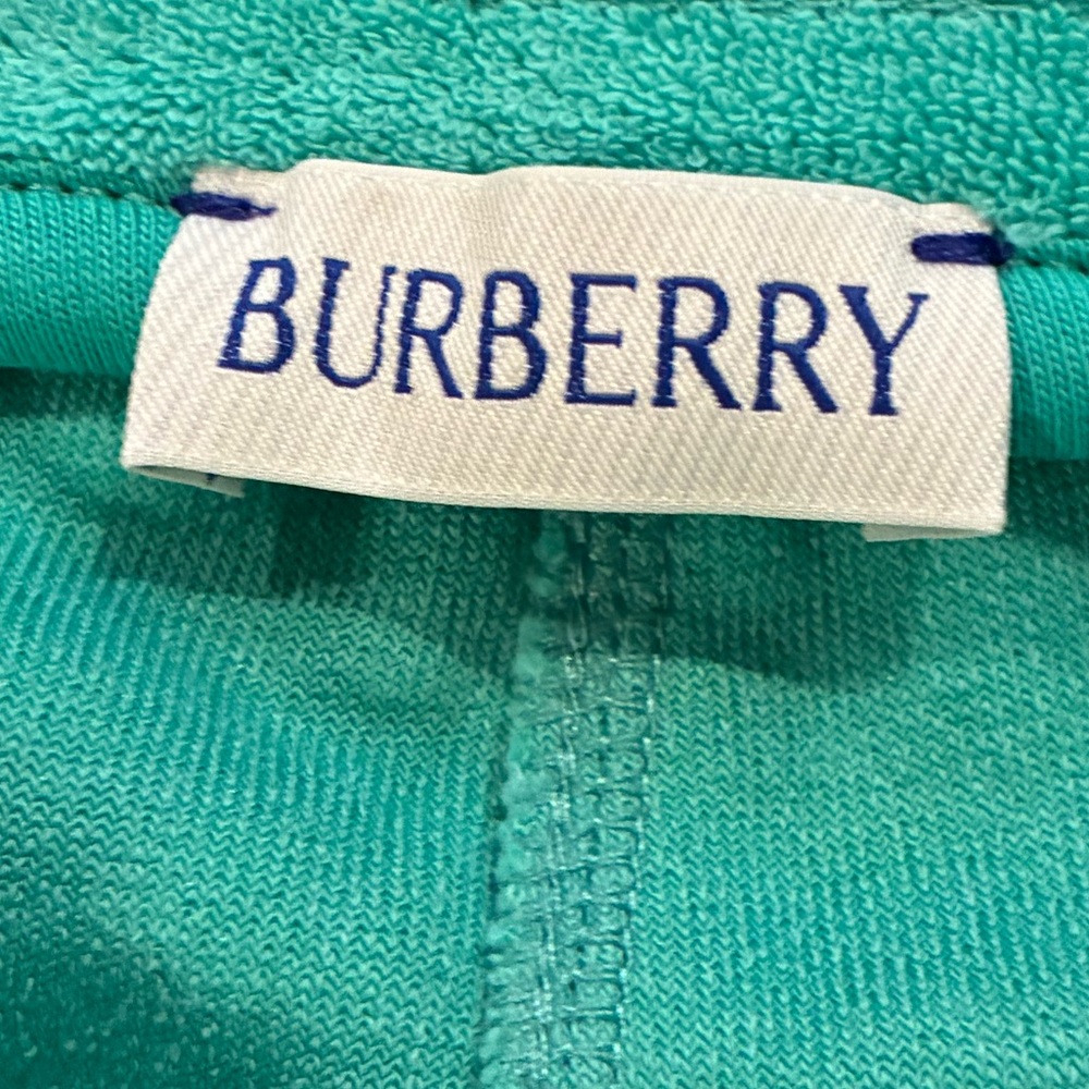 NWT - Burberry Teal Terry Shorts 10 Y - Picture 6 of 9